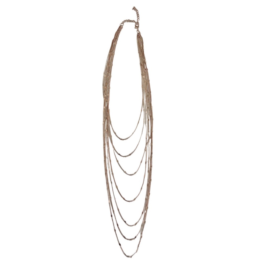 Rose Gold Layered Necklace 14”